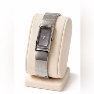 Guess Women’s Stainless Steel Cuff Bangle Watch Rectangular Gray Dial 17045514